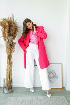 Белые джинсовые брюки на каждый день демисезонные AURA otd 4042 белый - фото 4