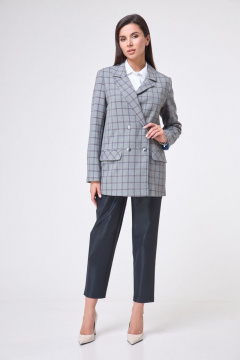 Жакет Anelli 898 клетка_красная - фото 1