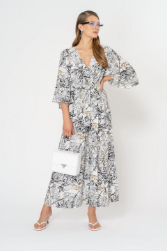 Блуза мультиколор из вискозы и текстиля для лета Elema 2К-10702-1-170 принт - фото 1