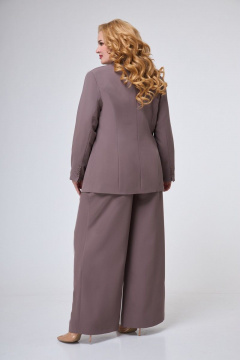 Демисезонный костюм из вельвета с брюками палаццо Anelli 1190 светлый_кофе - фото 5