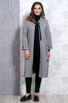 Серый демисезонный жакет из трикотажа Медея и К 2108 серый - фото 2