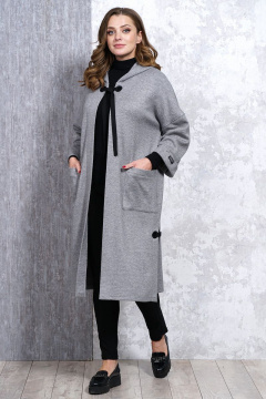 Серый демисезонный жакет из трикотажа Медея и К 2108 серый - фото 1