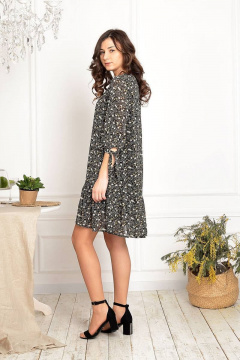 Платье свободного кроя с воланами и разрезом Соджи 484 - фото 4