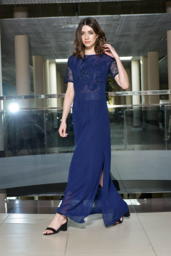 Платье AMORI 9373 синий - фото 1