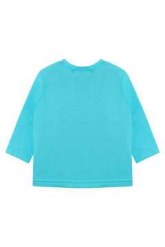 Лонгслив из трикотажа с тигриным принтом для юных модников Bell Bimbo 190099 св.бирюза - фото 2