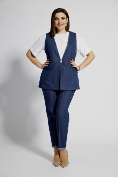 Жилет BegiModa 7003 темно-синий - фото 5