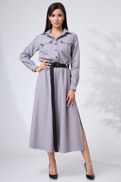 Платье полуприлегающего силуэта с воротником и манжетами Angelina & Сo 681 - фото 3