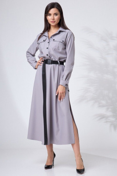 Платье полуприлегающего силуэта с воротником и манжетами Angelina & Сo 681 - фото 1