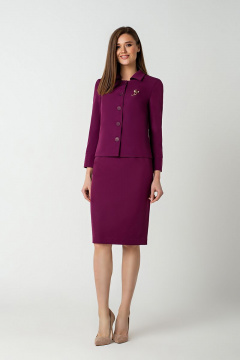 Жакет, юбка MARIKA 451 бордовый - фото 1