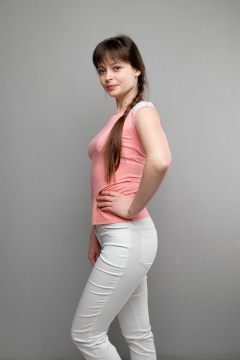 Летний розовый вискозный приталенный топ с сердцем Mita ЖМ992 розовый/кружево - фото 2