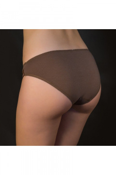 Коричневые трусы из эластичного трикотажа и хлопка Verally 1066-2 перец - фото 2