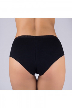 Брифы из хлопка с эластаном и обработкой швов Verally 1157-1 черный - фото 3