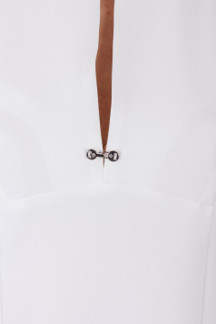 Белое платье из вискозы без рукава для летних будней Domna 360(164) молоко - фото 4