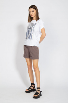 Майка свободного кроя из хлопка с цифровым принтом летучая мышь Kivviwear 4072.01 - фото 5