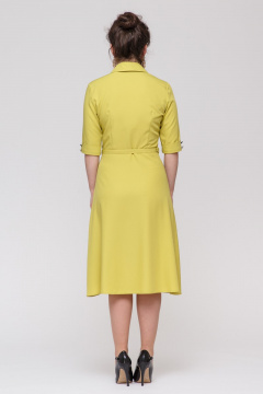 Платье миди с расклешенной юбкой и поясом Domna 474(164) лимонный - фото 2