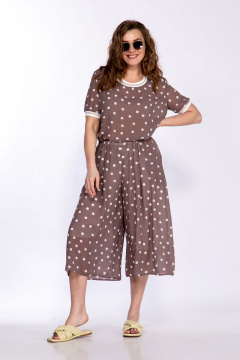 Юбка-шорты из шифона с карманами и резинкой Belinga 4071 - фото 1