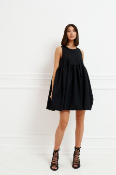 Повседневное платье из текстиля с карманами и овальной горловиной ANNETE A3135 - фото 2