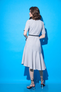 Летнее платье с нагрудными вытачками и ремнем Ларс Стиль 687 - фото 4