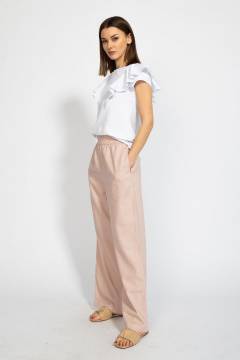 Джемпер приталенный с воланами из хлопкового трикотажа Kivviwear 4080.01 - фото 4