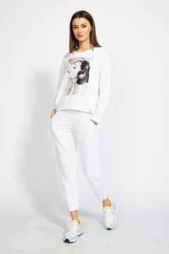 Костюм джемпер и брюки из трикотажа с хлопком для демисезона Kivviwear 40784079.06 - фото 2