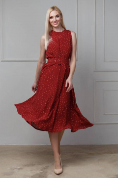 Achosa 2791 бордовый в горох