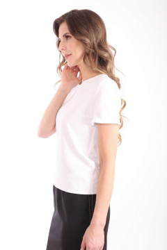 Футболка из хлопка с эластановой и круглым вырезом LM TR5503 - фото 2