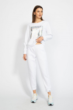 Джемпер короткий с логотипом BALANCE из трикотажного футера Kivviwear 4078.05 - фото 3