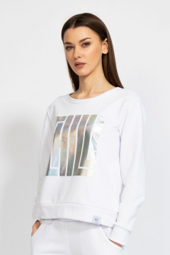 Джемпер короткий с логотипом BALANCE из трикотажного футера Kivviwear 4078.05 - фото 1