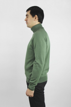Вязаный мужской свитер реглан с длинным рукавом Полесье С3070-17 7С1581-Д43 182,188 зеленый_залив - фото 3