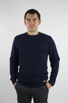 Джемпер вязаный хлопковый на каждый день Полесье С5679-20 1С1101-Д43 170,176 т.синий - фото 1