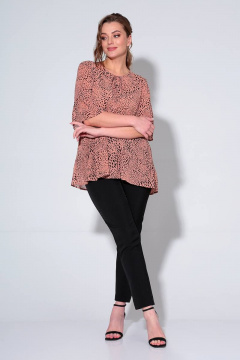 Комплект блуза и брюки с рюшами и завязками летний Liona Style 834 - фото 2