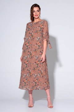 Платье летнее из шифона на трикотажной подкладке Liona Style 835 - фото 2