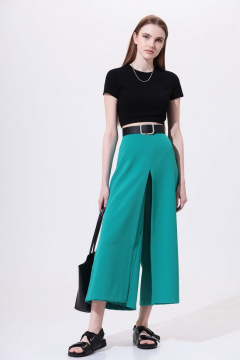 Демисезонный комплект из кроп-топа и кюлотов с шлевками Орхидея 1159 - фото 3