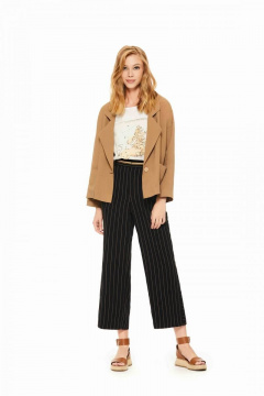 Деловые брюки из текстиля с карманами и заужением Ника 4154 - фото 1