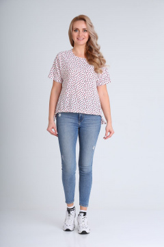 Блуза из вискозы с накладными карманами и разрезами по бокам Modema м.435/3 - фото 3