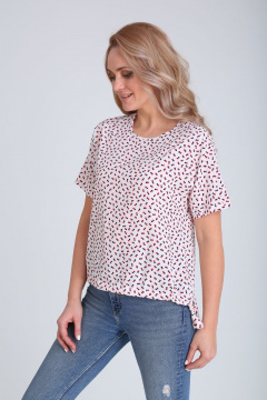 Блуза из вискозы с накладными карманами и разрезами по бокам Modema м.435/3 - фото 2