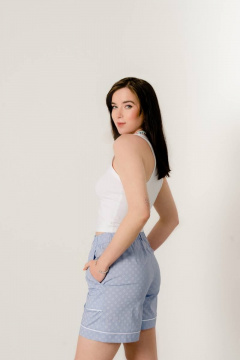 Шорты из хлопкового текстиля с кантами на каждый день JRSy 2134 - фото 2