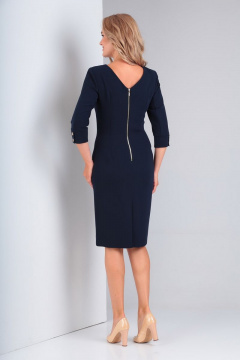 Трикотажное платье с V-образной спинкой и рельефами Gamma Gracia 350 чернильный-шары - фото 3