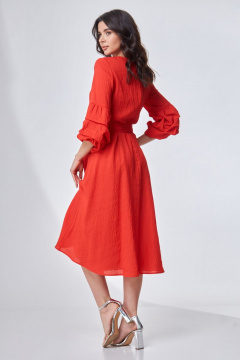 Платье со сборками и поясом из шифона с принтом Angelina & Сo 701 - фото 2