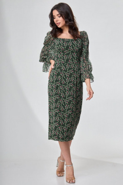 Платье приталенного силуэта с рельефами и разрезом Angelina & Сo 702 - фото 4