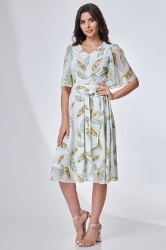 Платье из шифона с поясом и расклешенной юбкой Angelina & Сo 703 - фото 5