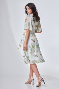 Платье из шифона с поясом и расклешенной юбкой Angelina & Сo 703 - фото 2