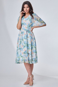 Платье из шифона с рельефами и съемным поясом Angelina & Сo 708 - фото 5