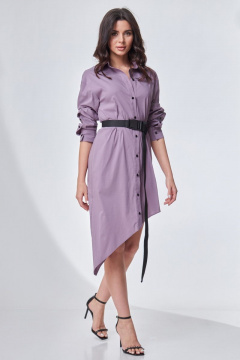 Платье прямого силуэта из хлопка с ассиметричной линией низа Angelina & Сo 715 - фото 4