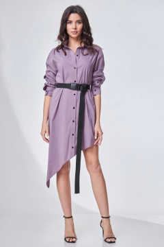 Платье прямого силуэта из хлопка с ассиметричной линией низа Angelina & Сo 715 - фото 1