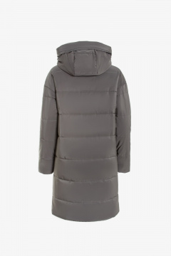 Зеленое пальто на каждый день из плащёвой ткани Elema 5-10815-2-170 хаки - фото 3