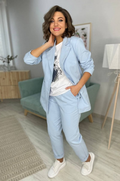 Брюки из джинсовой ткани полуприлегающего силуэта Rumoda 2071 голубой - фото 2