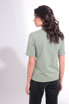 Летний хлопковый джемпер с индивидуальной сублимацией и укороченным рукавом HIT 2016 светло-зеленый - фото 5