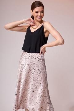 Лен и текстильный комплект: блузка и юбка с разрезом Ларс Стиль 693 - фото 3