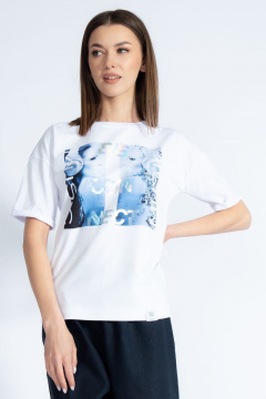 Футболка из хлопка с золотым эффектом и длинным рукавом Kivviwear 4026.45 - фото 1